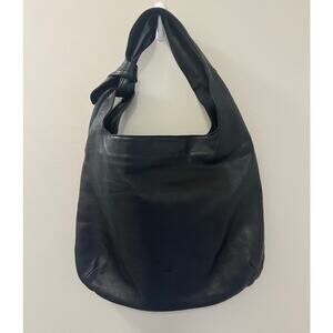 Lupo Slouchy Black Leather Shoulder Bag